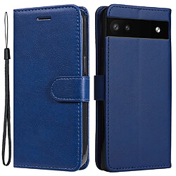 Htdmobiles Housse pour Google Pixel 6a 5G - etui coque pochette portefeuille + film ecran - BLEU