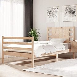 vidaXL Cadre de lit sans matelas 75x190 cm bois de pin massif