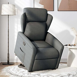 vidaXL Fauteuil inclinable Gris foncé Tissu