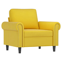 Maison Chic Fauteuil Relax pour salon | Fauteuil Jaune 60 cm Velours -GKD30692