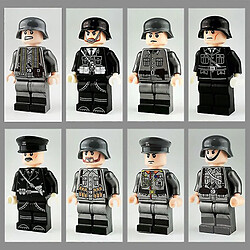 Universal 8pcs Blocs de construction militaire Mini Fig 2 Station Officiels allemands et soldats Blocs de construction Jouets