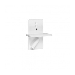 Leds C4 Applique avec liseuse Elamp Aluminium blanc