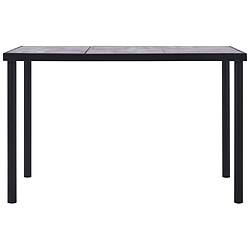 Maison Chic Table de salle à manger,Table à dîner Noir et gris béton 160x80x75 cm MDF -GKD88431