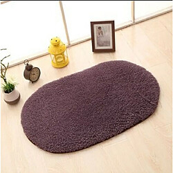 Wewoo Fausse Fourrure Tapis de Bain Massif Antidérapant de Porte Chambre Enfants de Salon OvaleTaille 140x200cm Gris Violet