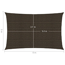 Avis Helloshop26 Voile d'ombrage 160 g/m² marron 3 x 6 m PEHD 02_0009159