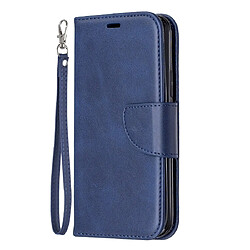 Wewoo Coque Étui en cuir PU avec une texture horizontale de mouton rétro pour iPhone 11 Pro support et emplacements cartes et portefeuille et lanière bleu