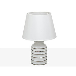 Lampe de bureau Romimex Blanc Argenté Céramique 11 x 34 x 11 cm