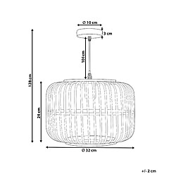 Avis Beliani Lampe suspension MACHEKE Bambou Noir