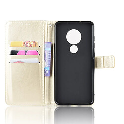 Acheter Wewoo Housse Coque Etui à rabat horizontal pour Nokia 7.2 / 6.2 rétro Crazy Horse Textureavec support & emplacements de cartes / Cadre photo Doré