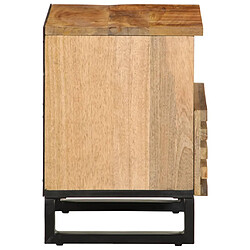 Avis vidaXL Table de chevet 40x34x46 cm bois de manguier massif brut