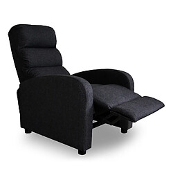 Fauteuil relax manuel Lasco tissu noir