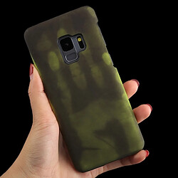 Wewoo Coque Vert Fluorescent pour Samsung Galaxy S9 pâte peau + PC capteur thermique décoloration protection arrière couverture