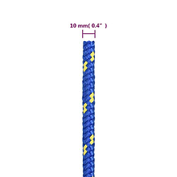 vidaXL Corde de bateau Bleu 10 mm 25 m Polypropylène pas cher