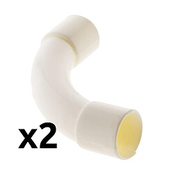 Avis Lot de 2 courbes grand rayon Ø16mm - blanc - Zenitech