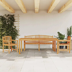 Maison Chic Ensemble de salle à manger de jardin 4 pcs,Table et chaises d'extérieur Bois de teck massif -GKD463253