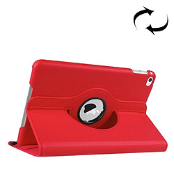 Wewoo Smart Cover rouge pour iPad mini 4 Litchi Texture 360 degrés rotation Smart Case en cuir avec support