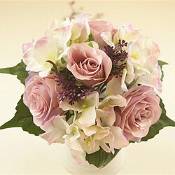 Rose Fleurs D'hortensia Bouquet Maison Mariage Décoration Cadeau De Fête Pourpre pas cher