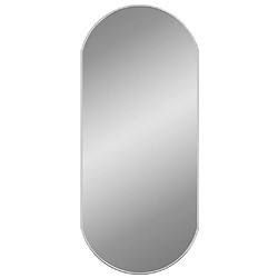 vidaXL Miroir mural Argenté 80x35 cm Ovale