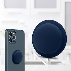 Coque en silicone Coller sur souple bleu foncé pour votre Apple AirTag 2021