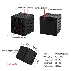 Wewoo Caméra IP de sécurité WIFI-99R Smart WiFi 4K 12MP, Détection de moniteur de soutien et vision nocturne infrarouge et carte TF pas cher