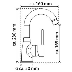 EISL Mitigeur de lavabo FUTURA avec vidange à pression chrome