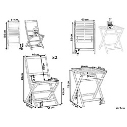 Avis Beliani Ensemble pour bistro Bois clair PARAGGI