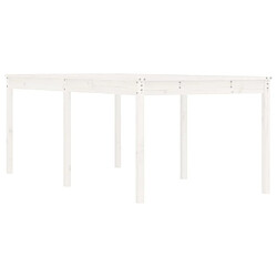 vidaXL Table de jardin blanc 203,5x100x76 cm bois massif de pin