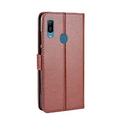 Avis Wewoo Housse Coque Étui en cuir à rabat horizontal rétro Crazy Horse Texture pour Huawei Y6 2019avec support et fentes cartes et cadre photo marron