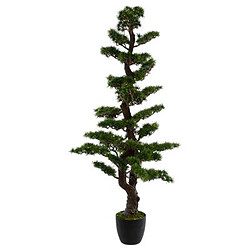 Pegane Bonsai artificiel en Polyéthylène et ciment - Dim : H149 cm