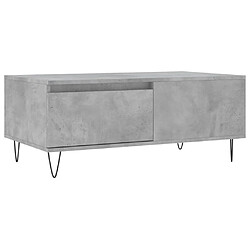 Maison Chic Table basse,Table Console Table d'appoint, Table pour salon Gris béton 90x50x36,5 cm Bois d'ingénierie -MN76122