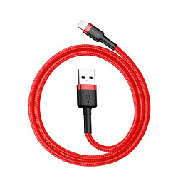 Baseus - Câble Cafule USB vers Lightning, 2,4 A, 1 m (Rouge) pas cher