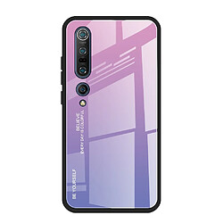 Coque en TPU dégradé de couleur rose/violet clair pour votre Xiaomi Mi 10/Mi 10 Pro