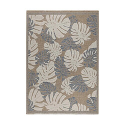 Jardindeco Tapis intérieur extérieur aspect jute Tijuana 9062 bleu 170 x 120 cm.