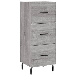 Acheter vidaXL Buffet haut Sonoma gris 34,5x34x180 cm Bois d'ingénierie