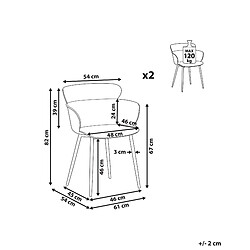 Avis Beliani Chaise de salle à manger Set de 2 Gris clair SUMKLEY