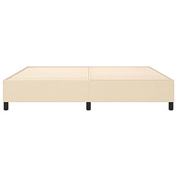 Acheter vidaXL Cadre de lit sans matelas crème 200x200 cm tissu