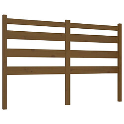 vidaXL Tête de lit Marron miel 126x4x100 cm Bois massif de pin