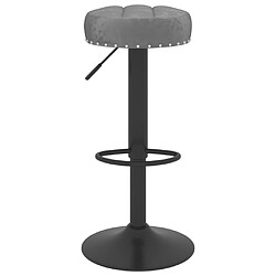 Avis vidaXL Tabourets de bar lot de 2 gris foncé velours