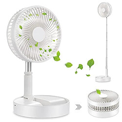 Avis Ventilateur sur pied Escamotable Mayeec Ventilateur Rechargeable Ventilateur Portable Ultra Léger, Ventilateur de Bureau et de Table à Hauteur Réglable avec 4 Modes de Vitesse pour l'Extérieur