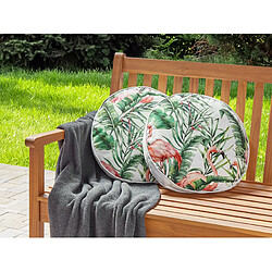 Beliani Lot de 2 coussins ELLERA 40 x 40 cm Animal Vert