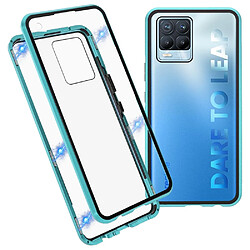 Coque en métal installation magnétique, vert pour votre Realme 8/8 Pro 4G