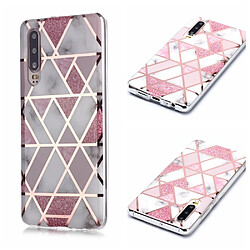 Coque en TPU motif de marbre imd souple blanc/rose pour votre Huawei P30