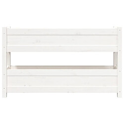 Acheter vidaXL Jardinière Blanc 112x25x66 cm Bois massif de pin