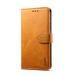 Wewoo Housse Coque Pour Huawei P Smart GUSSIM Business Style Étui en cuir à rabat horizontal avec support et fentes cartes et portefeuille kaki