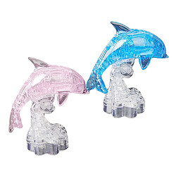 Acheter 3D diy cristal puzzle enfants enfants éducatif apprentissage jouet - dauphin rose