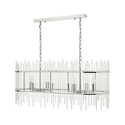 Luminaire Center Suspension Finola Verre, Chrome poli