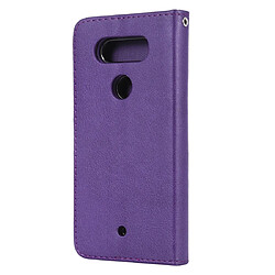 Avis Wewoo Housse Coque Pour LG G8 ThinQ Solid Color Horizontal Flip de protection avec support et fentes cartes et portefeuille et cadre photo et lanière violet