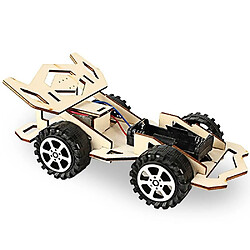 Justgreenbox Kit de bricolage de voiture de course en bois pour enfants Inventions scientifiques et technologiques Bâtiment d'expérimentation assemblé - T6112211956619