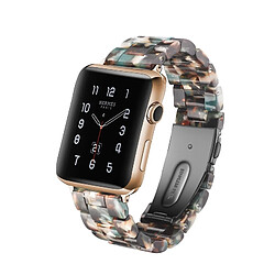 Wewoo Bracelet de montre en résine Simple Fashion pour Apple Watch séries 5 et 4 40 mm et séries 3 et 2 et 1 38 mm Fleur bleue