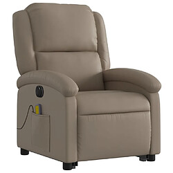 Avis Maison Chic Fauteuil Relax pour salon, Fauteuil inclinable de massage électrique cappuccino similicuir -GKD74200